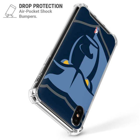 NBA Memphis Grizzlies Large Logo iPhone XS Max Clear Case